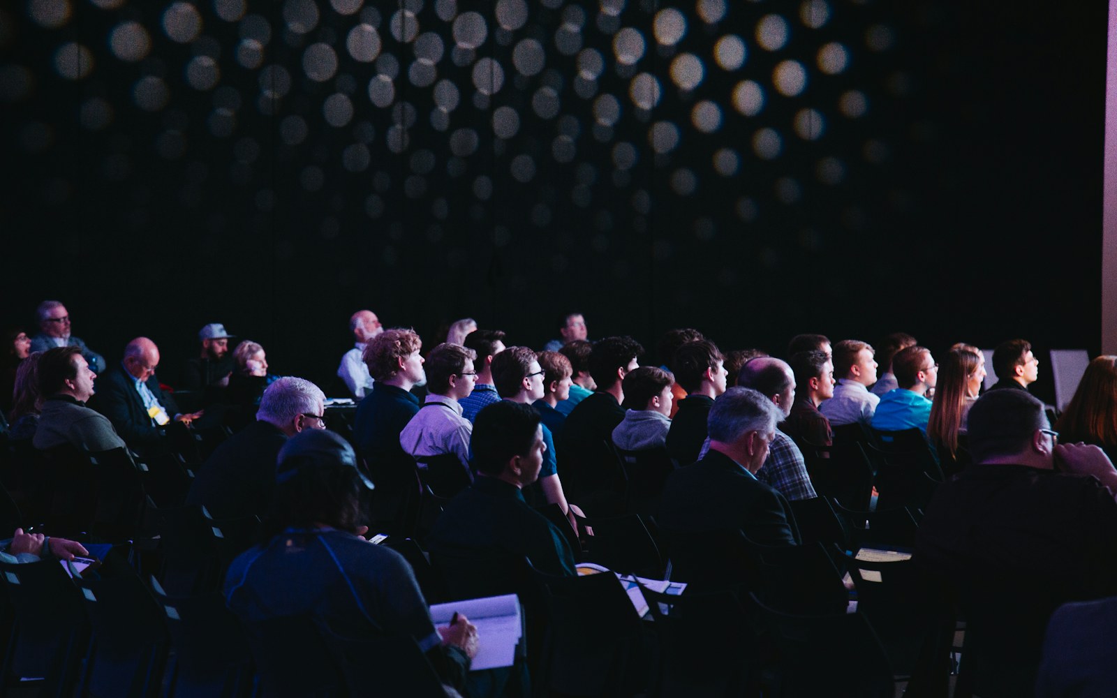 Corporate audience during a conference session